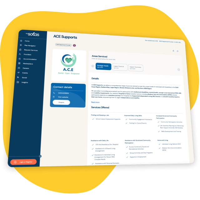 Search our registered Providers