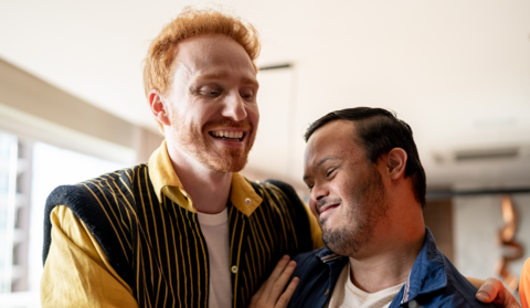 support worker and client